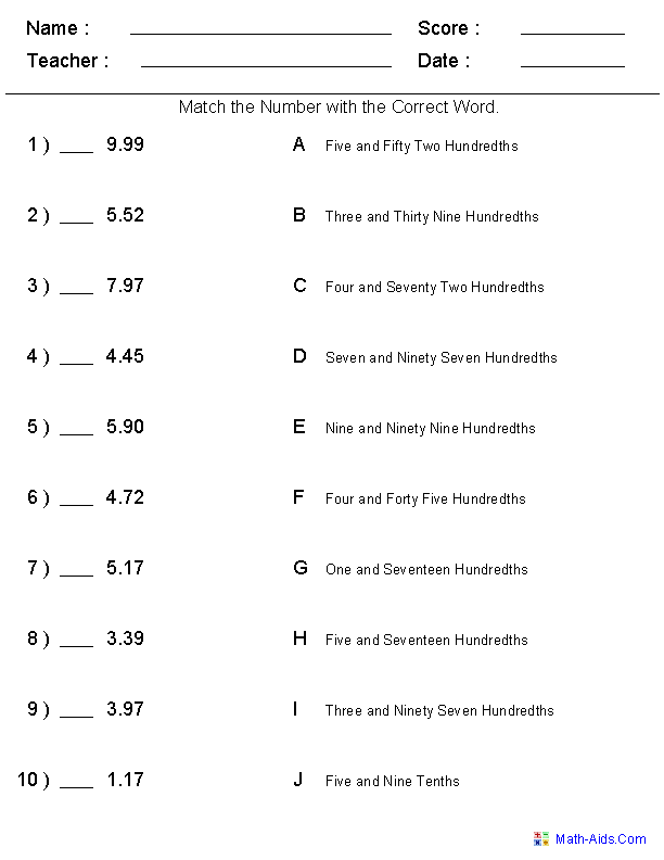 11 Math Fraction Decimal Percent Worksheet Worksheeto