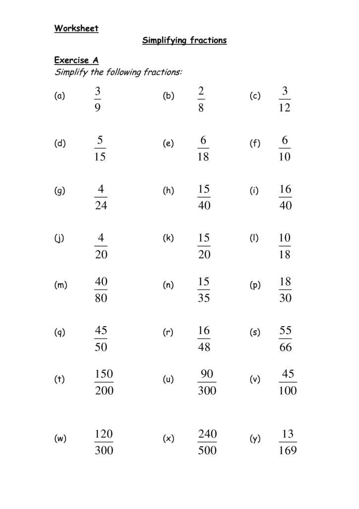 12 Simplifying Fractions Worksheets For Grade 5 Worksheeto