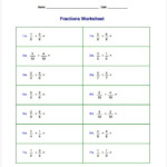 15 Adding And Subtracting Fractions Worksheets Free PDF Documents