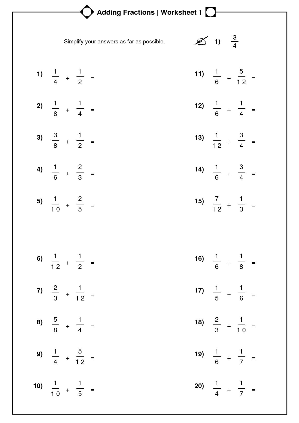 16 Adding Subtracting Fractions With Mixed Numbers Worksheets