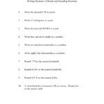 19 Worksheets Writing Decimals Worksheeto