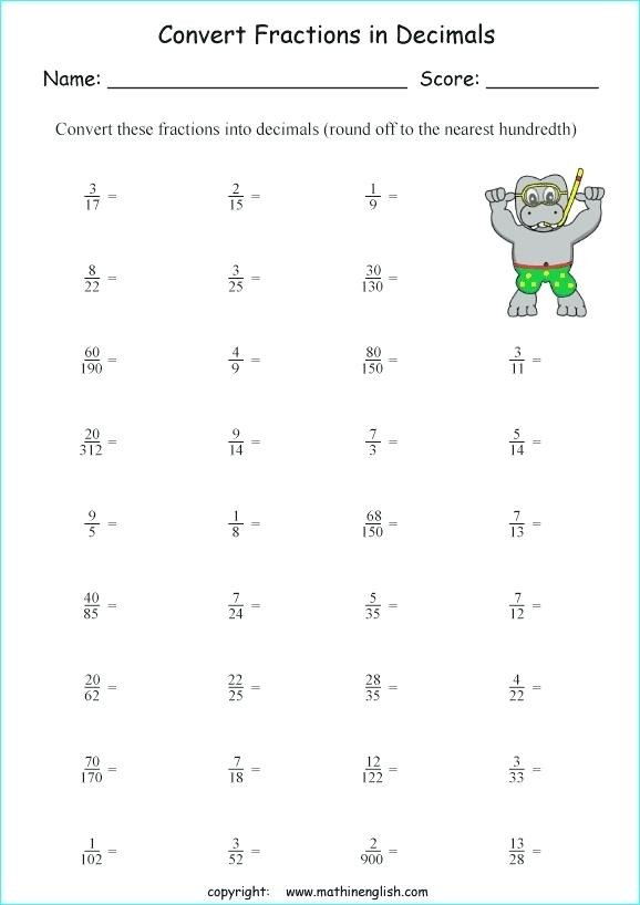 20 Repeating Decimal To Fraction Worksheet Simple Template Design