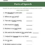 3rd Grade English Worksheet On Parts Of Speech By Nithya Issuu