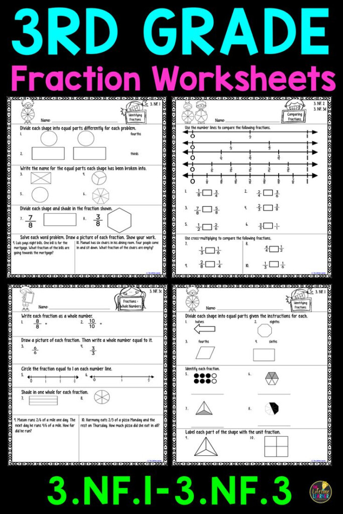 3rd Grade Fraction Worksheets Fractions Worksheets Third Grade 