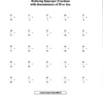 4 Free Math Worksheets Third Grade 3 Fractions And Decimals Improper