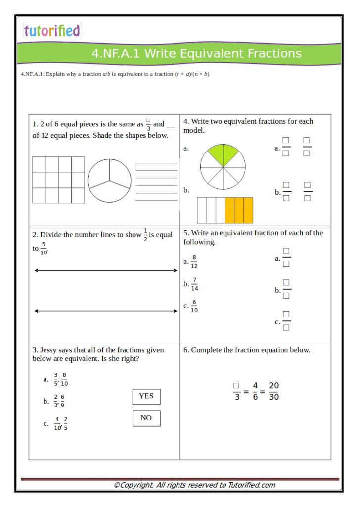 4th Grade Common Core Math Worksheets