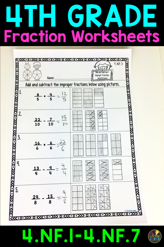 4th Grade Fraction Worksheets 4th Grade Fractions Fractions