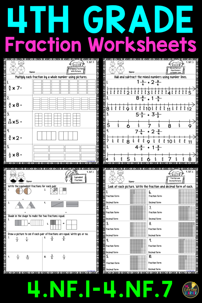 4th Grade Fraction Worksheets 4th Grade Math Worksheets Fractions 