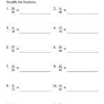 4th Grade Simplifying Proper Fractions Worksheet EduMonitor