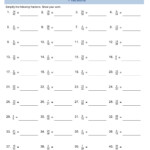 5th Grade Fractions Practice Worksheet