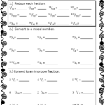 5th Grade Fractions Worksheets Grade 5 Word Problems EduForKid