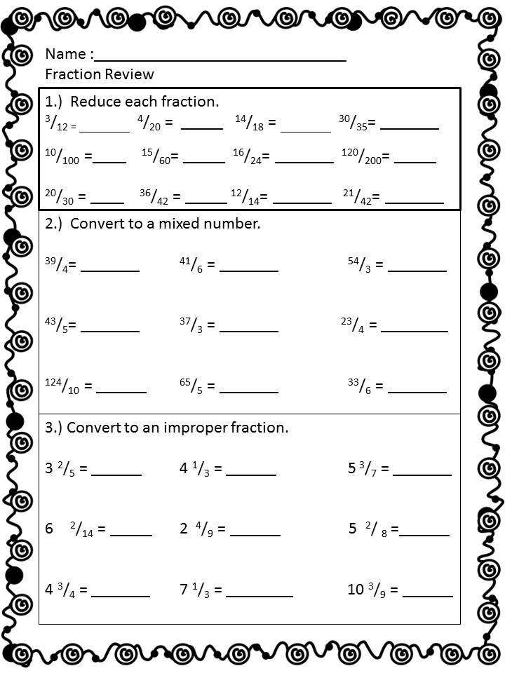 5th Grade Fractions Worksheets Grade 5 Word Problems EduForKid