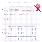 6th Grade Adding And Subtracting Fractions Worksheets PDF With Answers