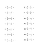 6th Grade Math Worksheets Fractions Learning Printable