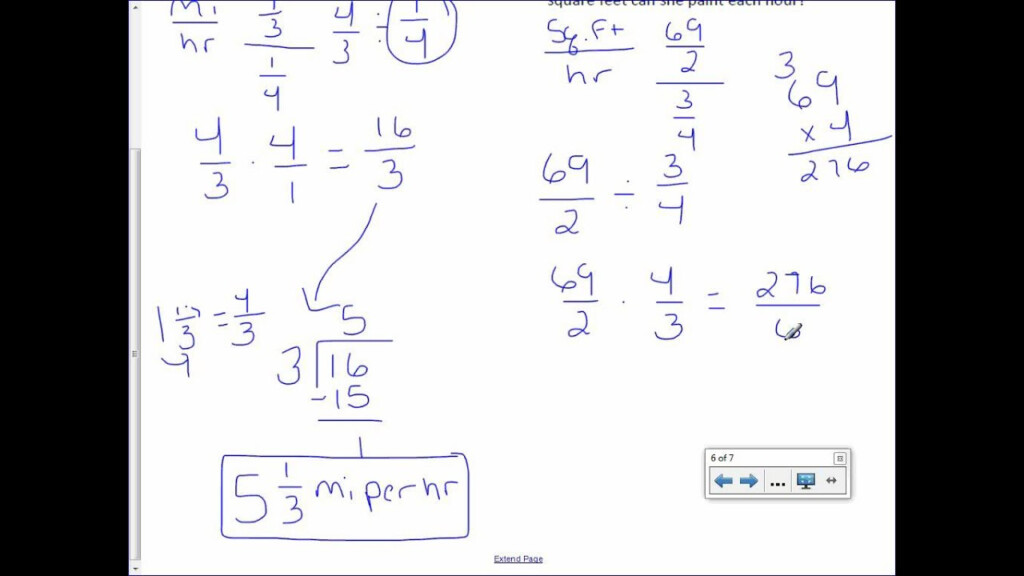 7th Grade 1 2 Complex Fractions And Unit Rates YouTube