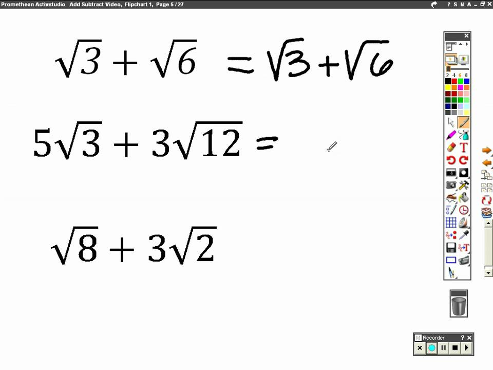 89 TUTORIAL HOW TO ADD ROOT FRACTIONS WITH VIDEO TIPS TRICKS TUTORIAL 