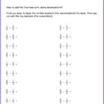 Acces PDF Adding And Subtracting Fractions With Unlike Denominators