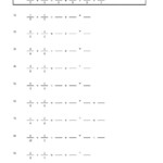 Add And Subtract Unlike Fractions Worksheet