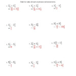 Adding And Subtracting Fractions And Mixed Numbers Worksheet