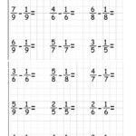 Adding And Subtracting Fractions With Like Denominators Worksheet