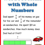 Adding And Subtracting Fractions Word Problems Worksheets 5th Grade