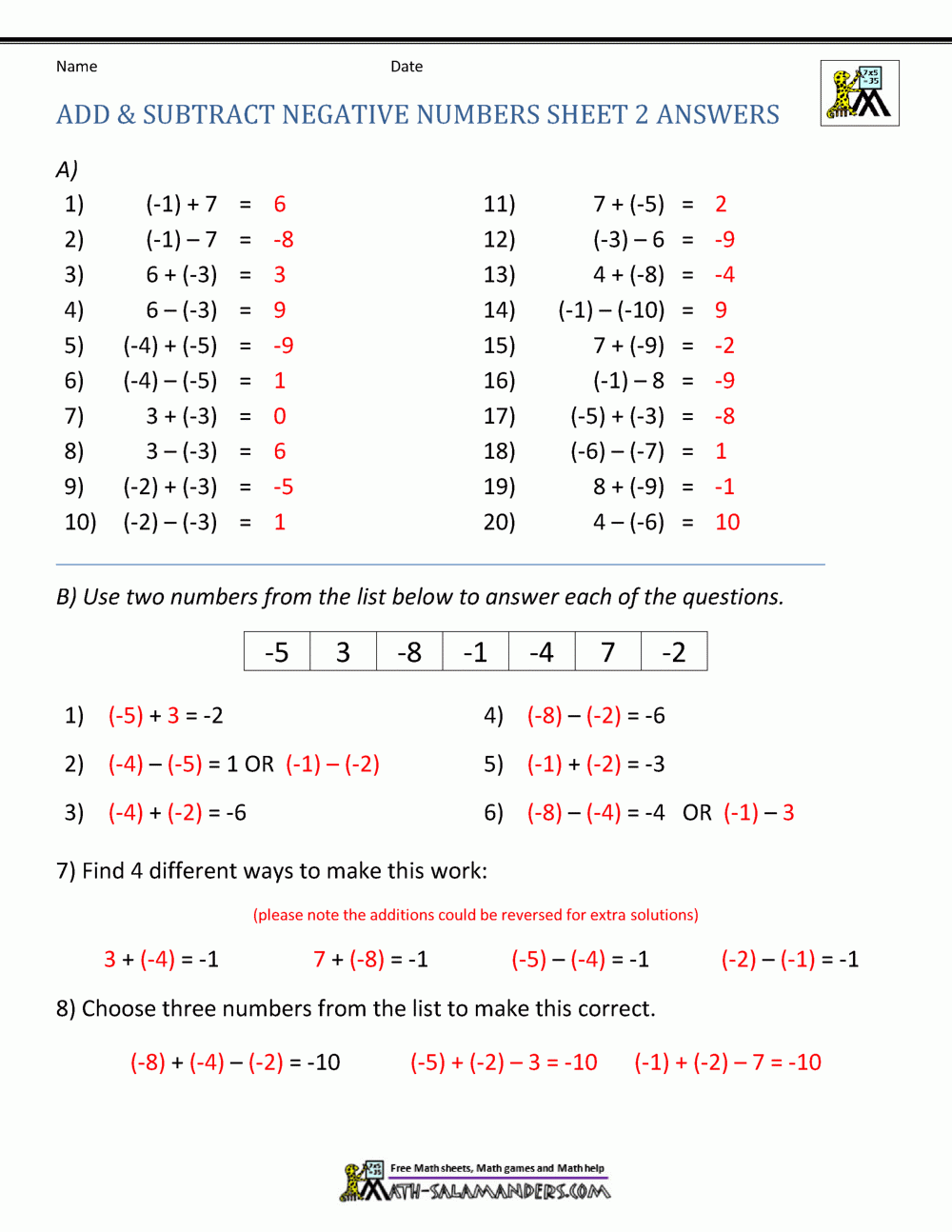 how to add fractions with negative numerators