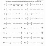 Adding And Subtracting Rational Numbers Worksheet 7th Grade Pdf