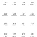 Adding Decimals Worksheets Math Monks