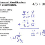 Adding Fractions And Mixed Numbers With Different Denominators YouTube