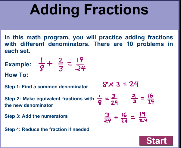 Adding Fractions Ms O Neal s Classroom