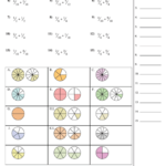 Adding Fractions Numeric And Visual Worksheet Printable Pdf Download