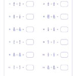 Adding Fractions Same Denominator Worksheets Adding Improper