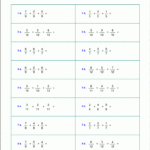 Adding Fractions With Common Denominators Worksheets 913458 Free