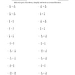 Adding Fractions With Like Denominators Mixed Fraction Sums H