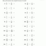 Adding Fractions Worksheets