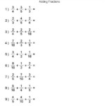 Adding Fractions Worksheets With Answer Key Worksheets Master