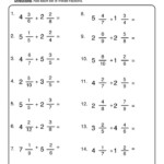 Adding Mixed Fractions Worksheets 99Worksheets