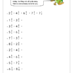 Adding Mixed Numbers easier Fraction And Decimal Worksheets For