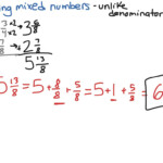 Adding Mixed Numbers With Unlike Denominators Math Elementary Math