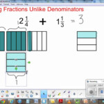 Adding Mixed Numbers With Unlike Denominators W Area Models YouTube