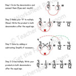 Adding Subtract Fractions With Unlike Denominators Using The Smiley