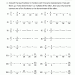 Adding Subtracting Fractions Worksheets