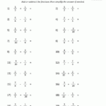 Adding Subtracting Fractions Worksheets