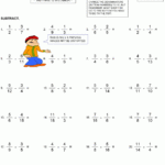 Addition And Subtraction With Unlike Denominators Worksheets