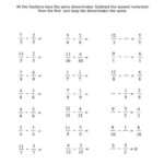 Addition Fraction Worksheets 4th Grade