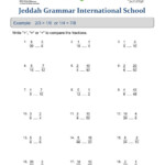 Comparing Fractions Online Worksheet For Grade 5