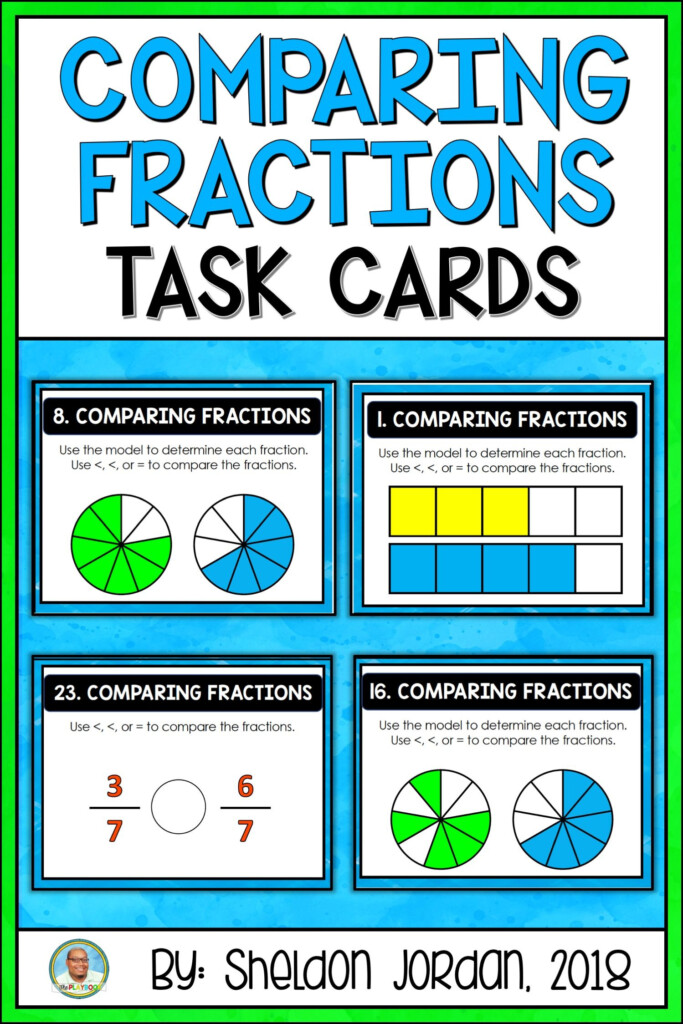 Comparing Fractions Task Cards 3rd Grade Comparing Fractions 