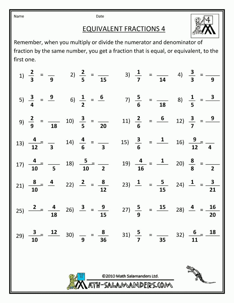 Comparing Fractions Worksheet 4Th Grade To Free Download Db excel