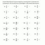 Converting Fractions To Percentages