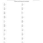 Converting Fractions To Terminating Decimals A